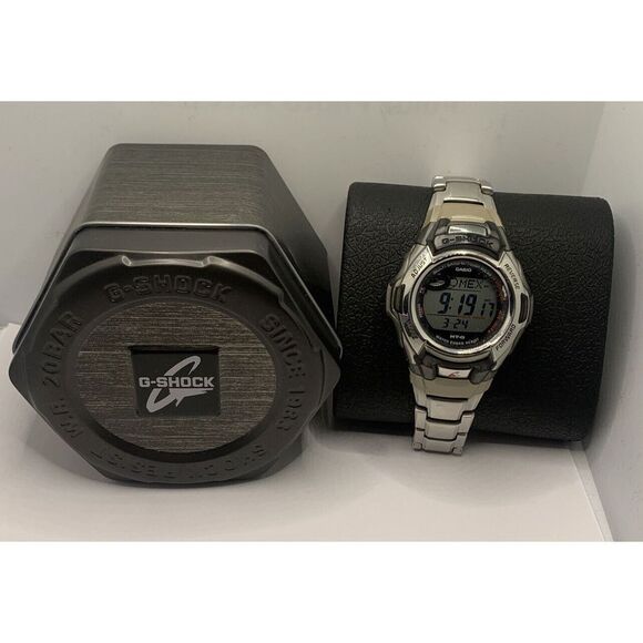 Casio G-shock Gstb300sd Men's Silver Stainless Steel Digital Dial Watch Gbk17